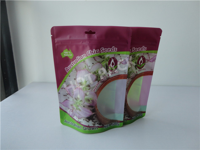 Zip Lock Plastic Stand Up Packaging Bags , Coconut Aluminum Foil Stand Up Pouch