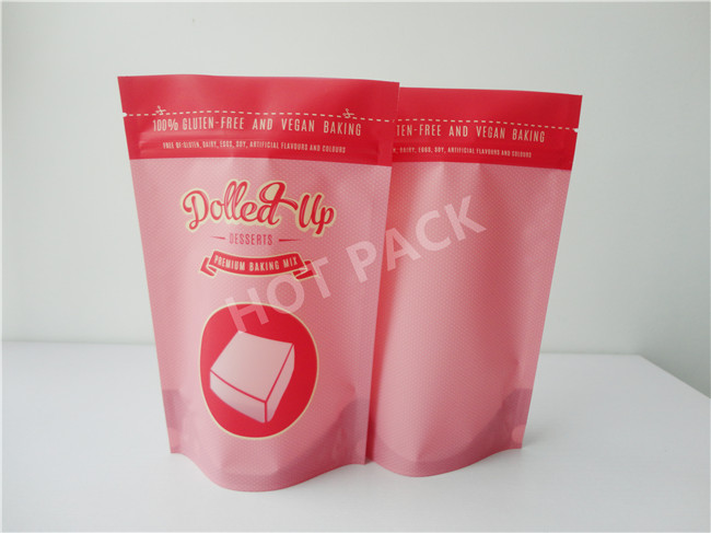 Gluten Free And Vegan Baking Dolled Up Plastic Laminated Stand Up Pouch
