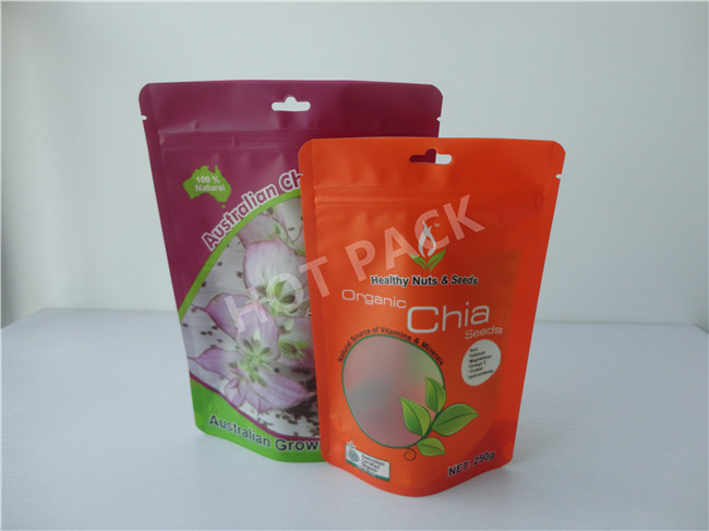 Organic Tea Aluminum Foil Clear Printing Stand Up Pouch With Window