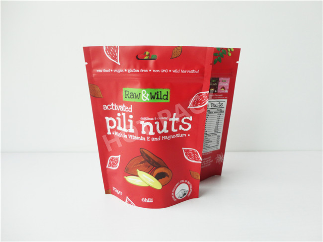Raw / Wild Activated Pili Nuts Printed Stand Up Pouches Laminated Foil Non - Toxic