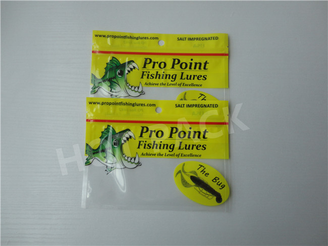 Hanging Hole Plastic Fishing Worm Storage Bag , Fishing Lure