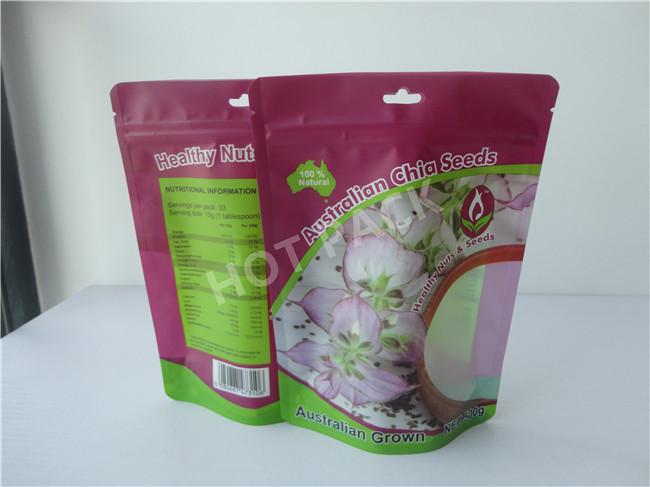 Zip Lock Plastic Stand Up Packaging Bags , Coconut Aluminum Foil Stand Up Pouch