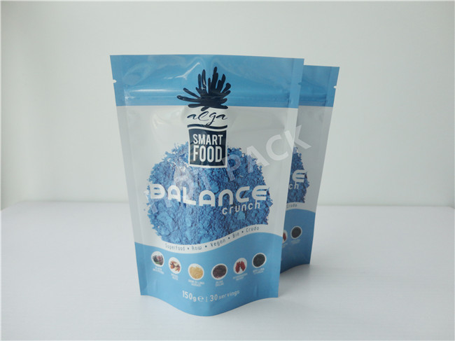 Whey Protein Powder Resealable Ziplock Smart Food Balance Cruch Stand Up Bags