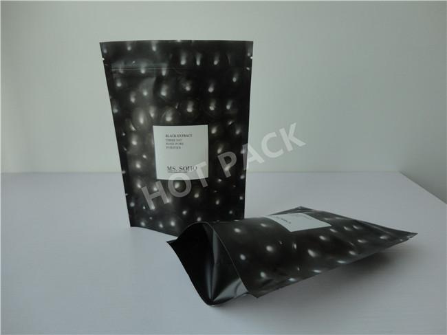 Eco - Friendly Resealable Printed Stand Up Pouches With Zipper Green Color