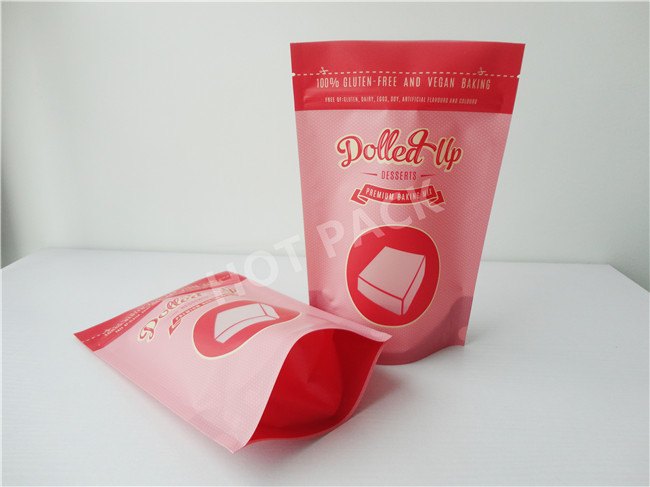 Red Color Flexible Snack Stand Up Packaging Pouch Bags Excellent Barrier Capacity