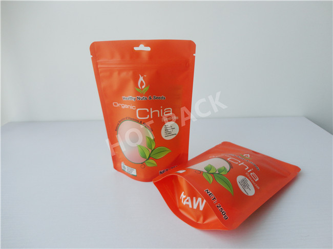 50g Organic Tea Plastic Aluminum Foil Packaging Bags With Clear Window