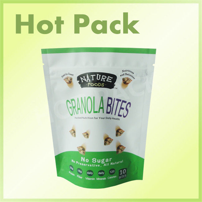 plastic resealable stand up zipper bag for bean flour