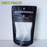 Smell Proof Stand Up Zip Lock Black Pouch