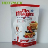 Heat Sealed Pancakes Packaging Bag Food Grade Use Easy Open Zipper