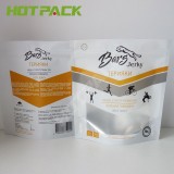 Snacks Plastic Standing Bag With Window And Zipper